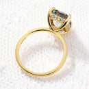 Stylishwe ノーブル 3.5カラット クッションカット  アレキサンドライト  婚約指輪 スターリングシルバー - stylish we