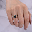 Stylishwe ノーブル 3.5 カラット アレキサンドライト スターリングシルバー セットリング