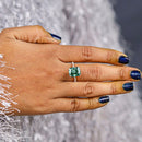 Stylishwe 5.0 Carat Radiant Cut Paraiba Tourmaline Engagement Ring 