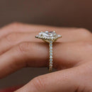 Stylishwe 2.2カラット ペアシェイプ イエローゴールド 婚約指輪