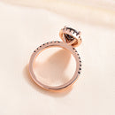 Stylishwe 2.2カラット ブラックダイヤモンド ピンクゴールド 婚約指輪