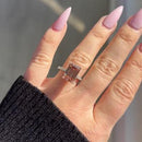 Stylishwe  ハロー 3.0カラット モルガナイトピンク リング