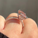 Stylishwe  ハロー 3.0カラット モルガナイトピンク リング