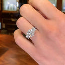 Stylishwe 3.5カラット キュービックジルコニア CZダイヤ スリーストーン 婚約指輪