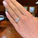 Stylishwe 3.5カラット キュービックジルコニア CZダイヤ スリーストーン 婚約指輪