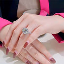 Stylishwe  6.0カラット ゴージャス ラウンドカット 婚約指輪