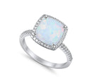 Stylishwe  4.0カラット クッションカット オーパルストーン 婚約指輪