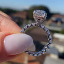 Stylishwe 3.0 Carat Unique Radiant Cut Crushed Ice Engagement Ring