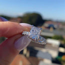 Stylishwe 3.0 Carat Unique Radiant Cut Crushed Ice Engagement Ring