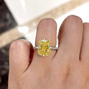 Stylishwe Yellow Sapphire 6.0 Carat Radiant Cut Engagement Ring 