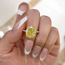 Stylishwe Yellow Sapphire 6.0 Carat Radiant Cut Engagement Ring 