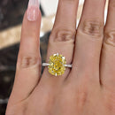 Stylishwe Yellow Sapphire 6.0 Carat Radiant Cut Engagement Ring 