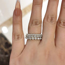 Stylishwe White Gold Gorgeous 2.0 Carat 3pc Ring Set 