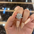 Stylishwe  オリジナル  3.0カラット ハートカット レディース 婚約指輪 - stylish we