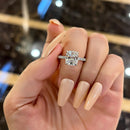 Stylishwe 3.0カラット クッションカット スターリングシルバー  婚約指輪 - stylish we