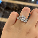 Stylishwe 3.0カラット クッションカット 3pc 指輪セット - stylish we