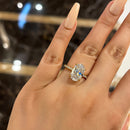 Stylishwe クラッシク 3.50カラット オーバルカット イエローゴールド 婚約指輪 - stylish we