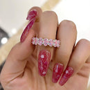 Stylishwe full eternity 8.5 carat pink sapphire 