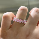 Stylishwe full eternity 8.5 carat pink sapphire 
