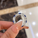 Stylishwe ゴージャス 8.0カラット ツートーン エタニティ 結婚指輪