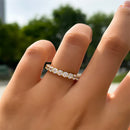 Stylishwe  1.8カラット イエローゴールド シルバー エタニティリング