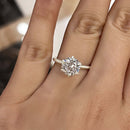 Stylishwe Classic 2.0 Carat Round Cut Engagement Ring in Sterling Silver 