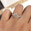 Stylishwe Classic 2.0 Carat Round Cut Engagement Ring in Sterling Silver 