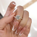 Stylishwe Classic 2.0 Carat Round Cut Engagement Ring in Sterling Silver 