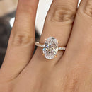 Stylishwe Classic 3.50 Carat Oval Cut Sterling Silver Rose Gold Engagement Ring