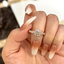 Stylishwe ツイスト 1.25カラット ローズゴールド ラウンドカット リング