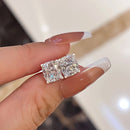 Stylishwe 2.0 carat cushion cut stud earrings