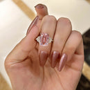 Stylishwe Gorgeous 6.0 Carat Morganite Pink Engagement Ring 