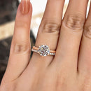 Stylishwe 2.0 carat rose gold round ring set in sterling silver 