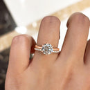 Stylishwe 2.0 carat rose gold round ring set in sterling silver 