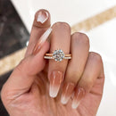 Stylishwe 2.0 carat rose gold round ring set in sterling silver 