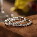 Stylishwe エレガント ラウンドカット ピアス スターリングシルバー - stylish we