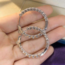 Stylishwe エレガント ラウンドカット ピアス スターリングシルバー