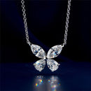 Stylishwe 2.0カラット バタフライディザイン ネックレス スターリングシルバー - stylish we