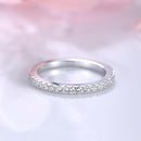 Stylishwe 精緻で美しい 0.6カラット ラウンドカット 結婚指輪 スターリングシルバー - stylish we