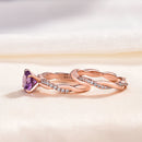 Stylishwe 1.25ct Amethyst Purple Round Cut Set Ring 