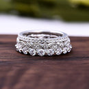 Stylishwe ホワイトゴールド ゴージャス 2.0カラット 3pc リングセット - stylish we