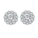 Stylishwe 0.5 carat flower motif 2WAY moissanite stud earrings