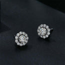 Stylishwe 0.5 carat flower motif 2WAY moissanite stud earrings