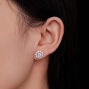 Stylishwe 0.5 carat flower motif 2WAY moissanite stud earrings