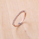 Stylishwe シンプリシティー 0.5カラット ローズゴールド ラウンドカット 結婚指輪 スターリングシルバー - stylish we