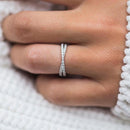 Stylishwe White Gold Oval Cut Ring Set in Sterling Silver 