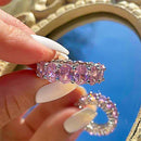 Stylishwe full eternity 8.5 carat pink sapphire 