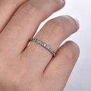 Stylishwe ライトアクアマリン ピングゴールド ハーフエタニティリング