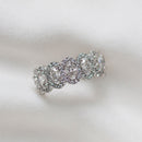 Stylishwe 2.5カラット ゴージャス ハロー エタニティリング