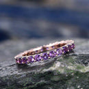 Stylishwe 1.8ct Amethyst Purple Eternity Ring 